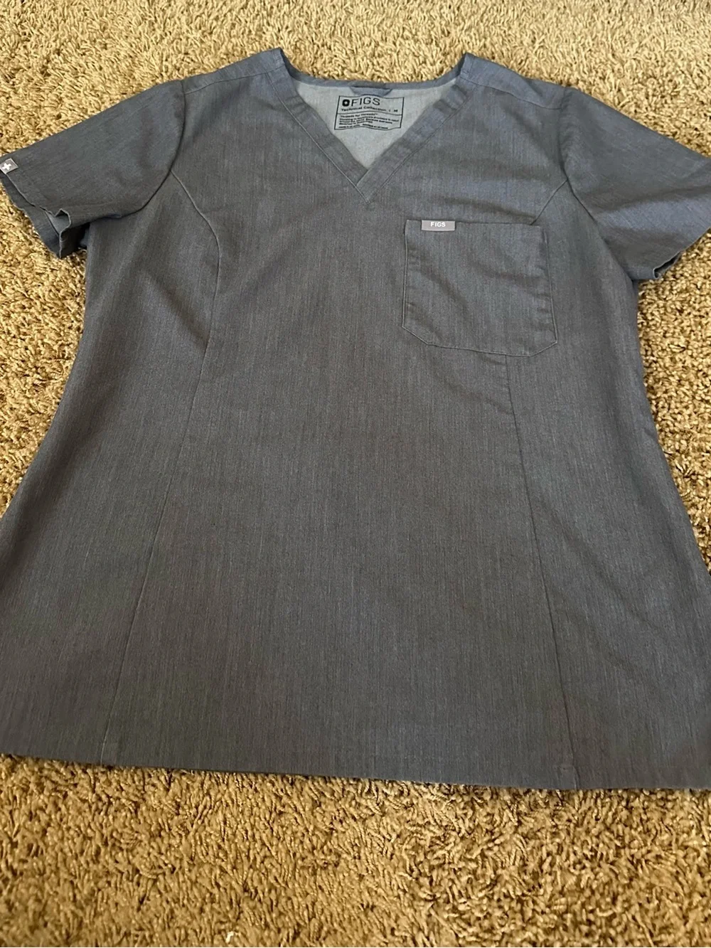 Figs Grey Scrub Set Medium/Small Tall - Picture 7 of 11